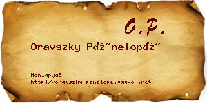 Oravszky Pénelopé névjegykártya